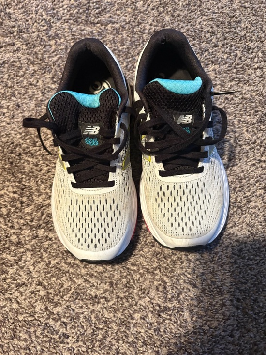New Balance Shoes - New Balance Kids White & Teal Athletic Sneakers